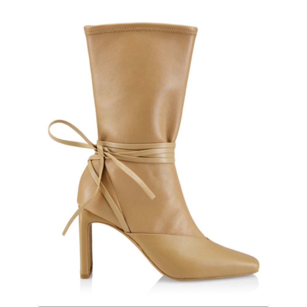 Jonathan Simkhai Tanner Leather Sock Booties‎ In Camel NEW